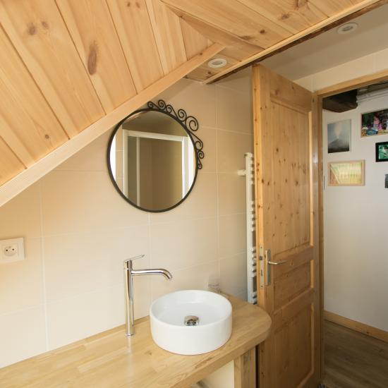 chambre d'hôtel La baita du loup 4 personnes salle de bain